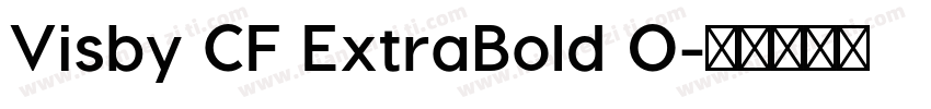 Visby CF ExtraBold O字体转换
